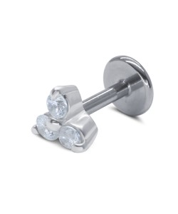 Three Crystal Tragus Piercing TRP-2460